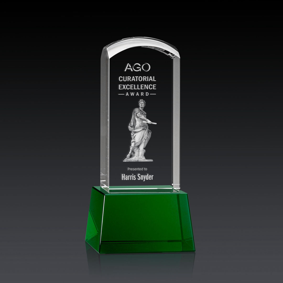 Silkwood 3D Award on Base - Green 4