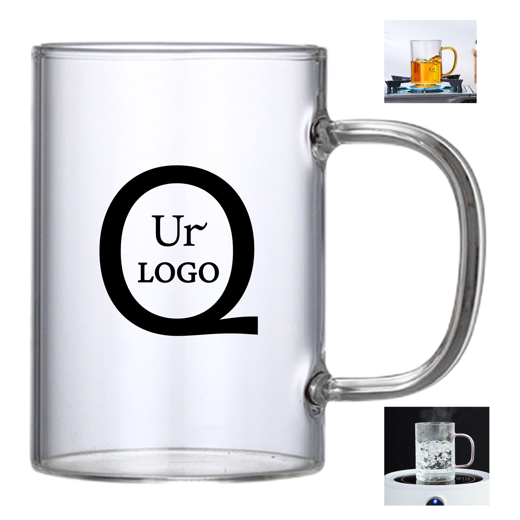 10Oz Transparent Glass Milk Cup 1
