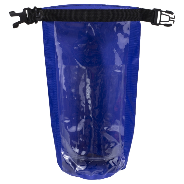 7" W x 11" H "The Navagio" 2.5 Liter Water Resistant Dry Bag With Clear Pocket Window 9