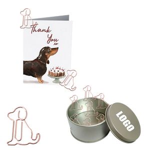 Dog Shaped Paper Clips In Tin Box 4