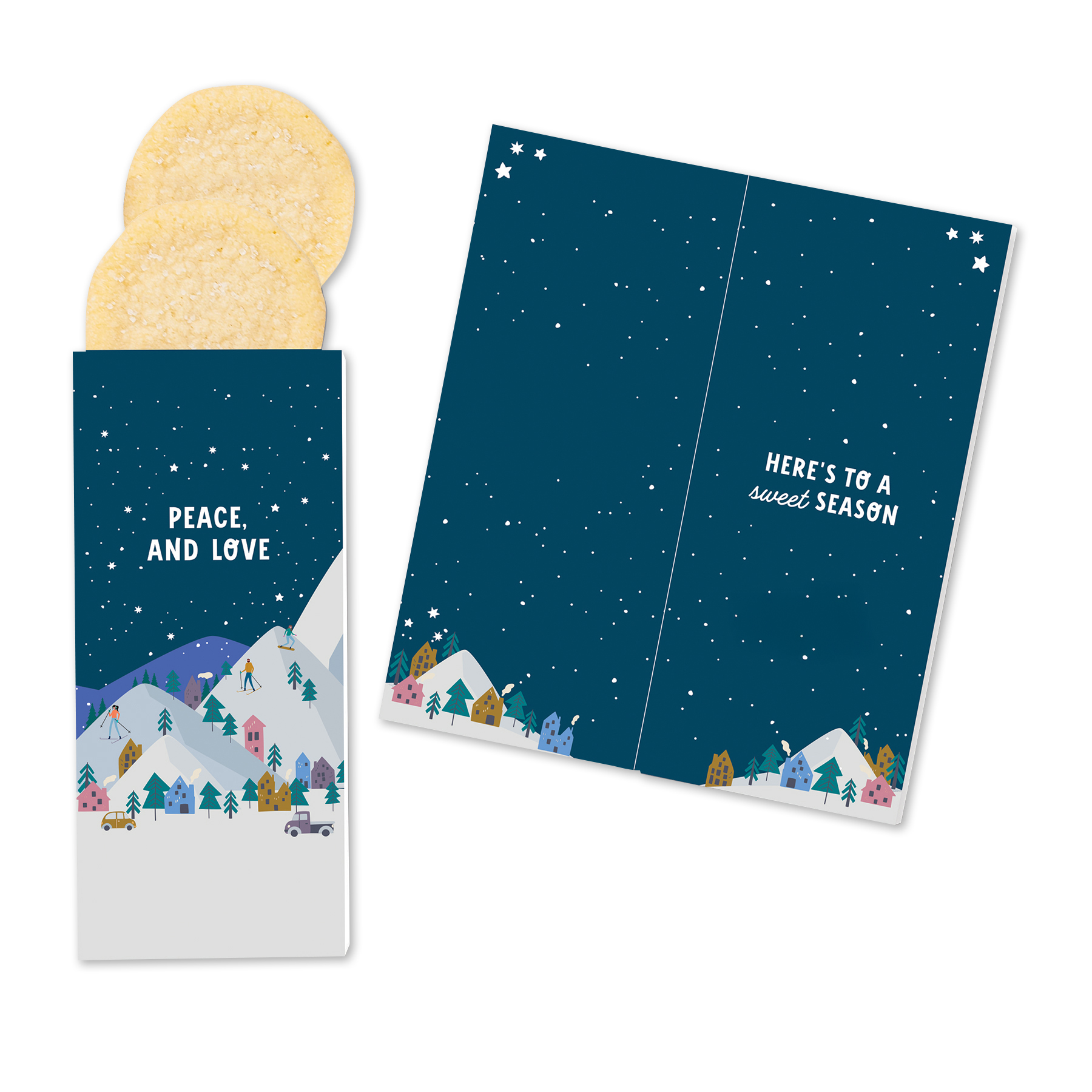 One Color Foil-Stamped Stock Holiday Sentiment Sweeter Cards with Sugar Cookies 2