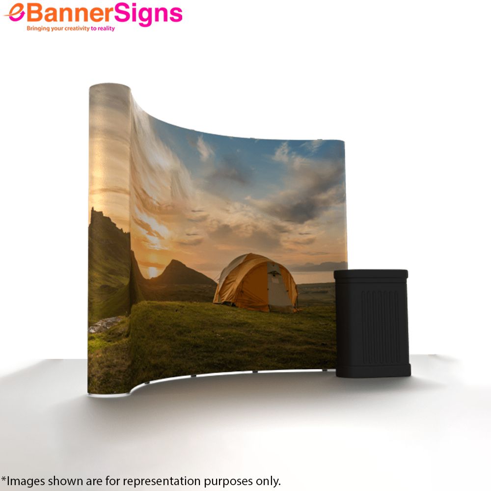 Step & Repeat Fabric Pop Up Curved Display (Graphics + Hardware) 7