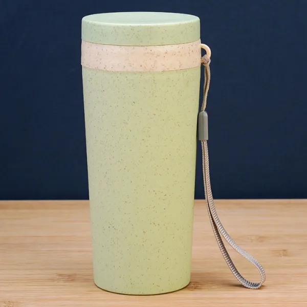 Eco-Friendly Wheat Straw Loop-Seal Travel Cup 9