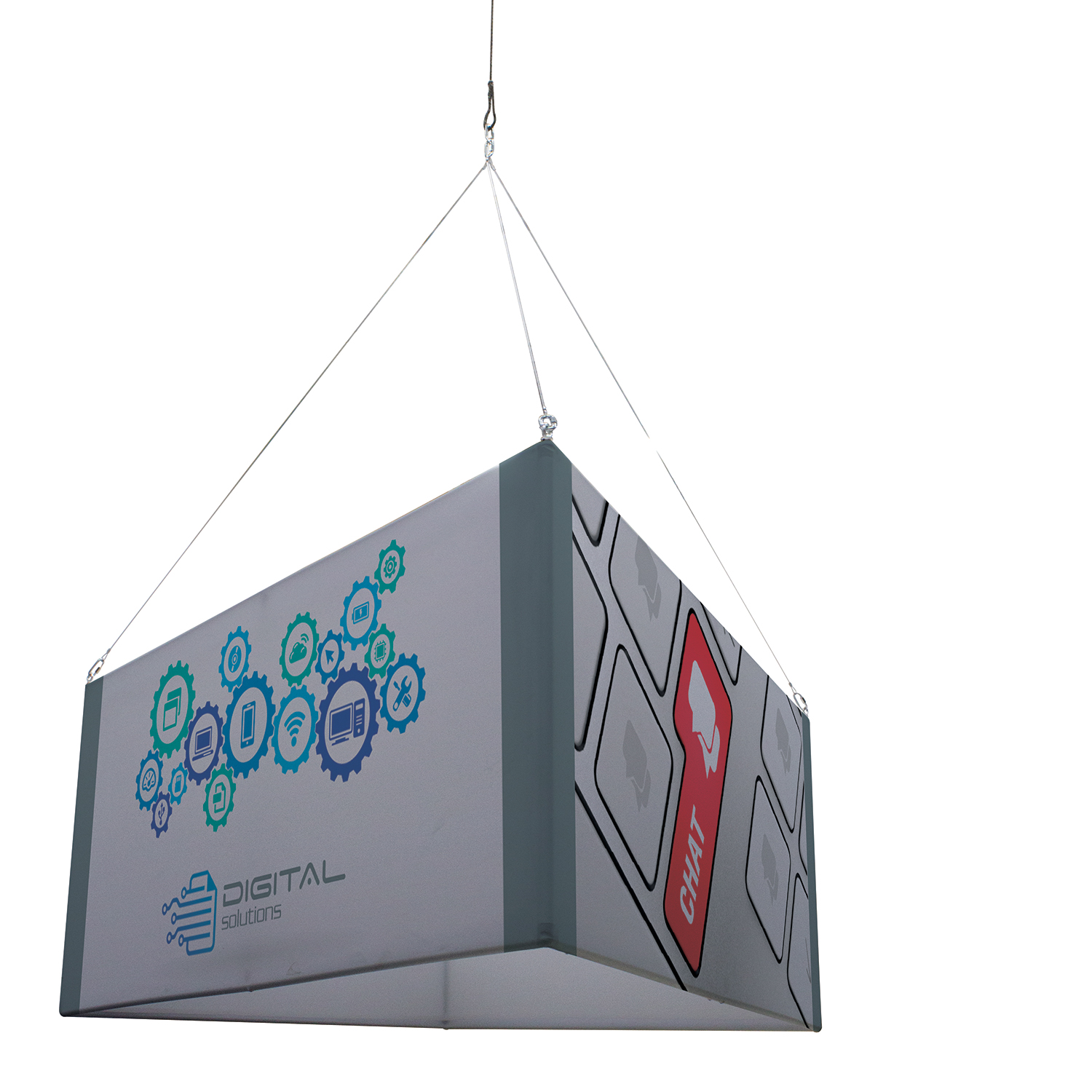 8' Triangle EuroFit™ Hanging Banner Kit 2
