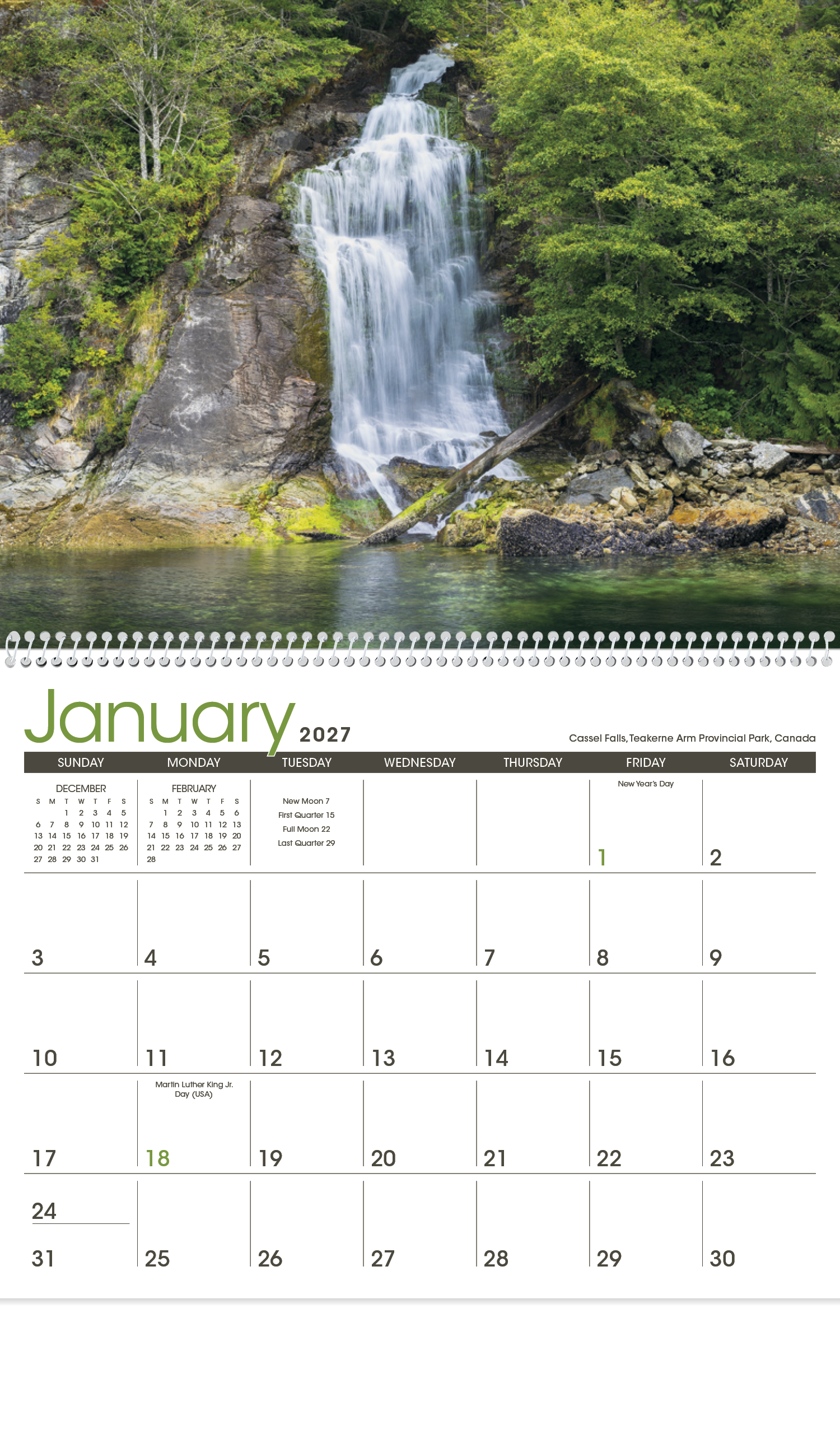 Triumph® Calendars Waterfalls Calendar 33