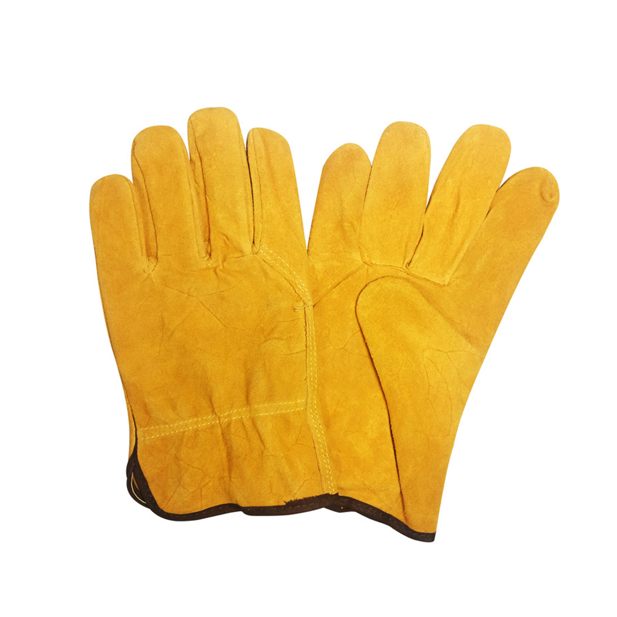 Cowhide Work Glove With Elastic Cuff 9.7" x 5.6" 2
