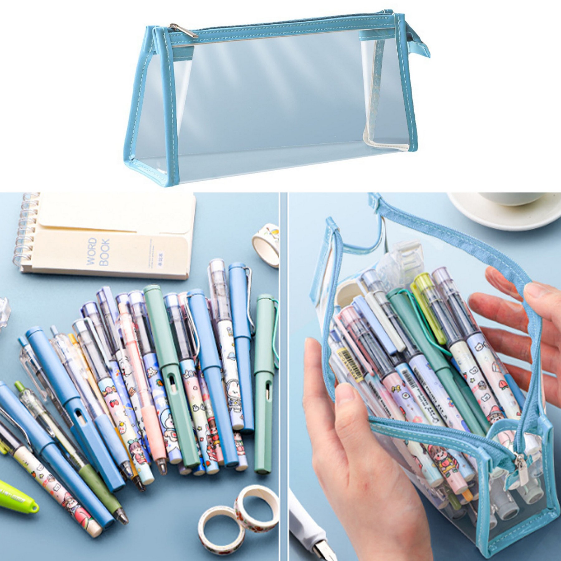 Pencil Case /Clear PVC Zipper Pencil Pouch 2
