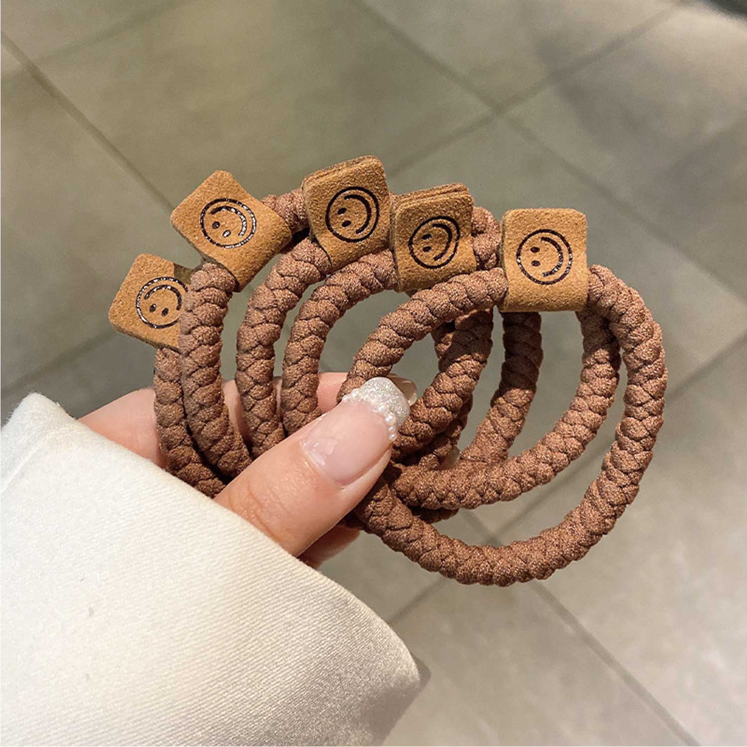 Custom Terry Cloth Seamless High-Elasticity Hair Ties 9