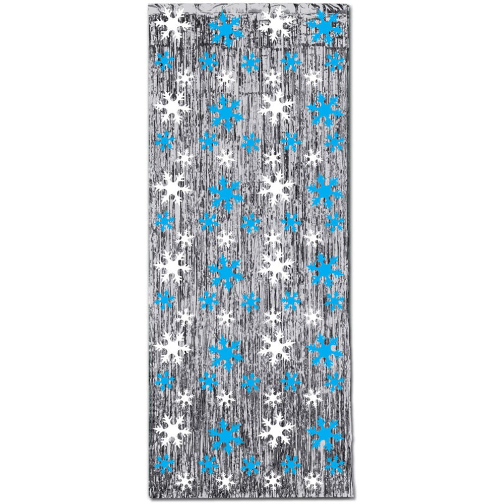 Decorative Curtains - Snowflakes 8' x 3' 2