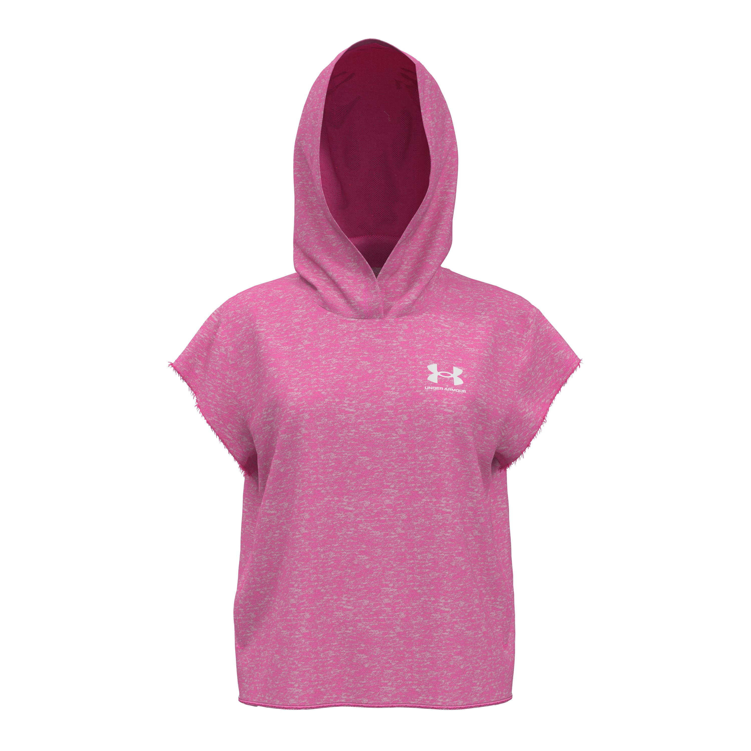 Girls' UA Rival Terry Short Sleeve Hoodie  6