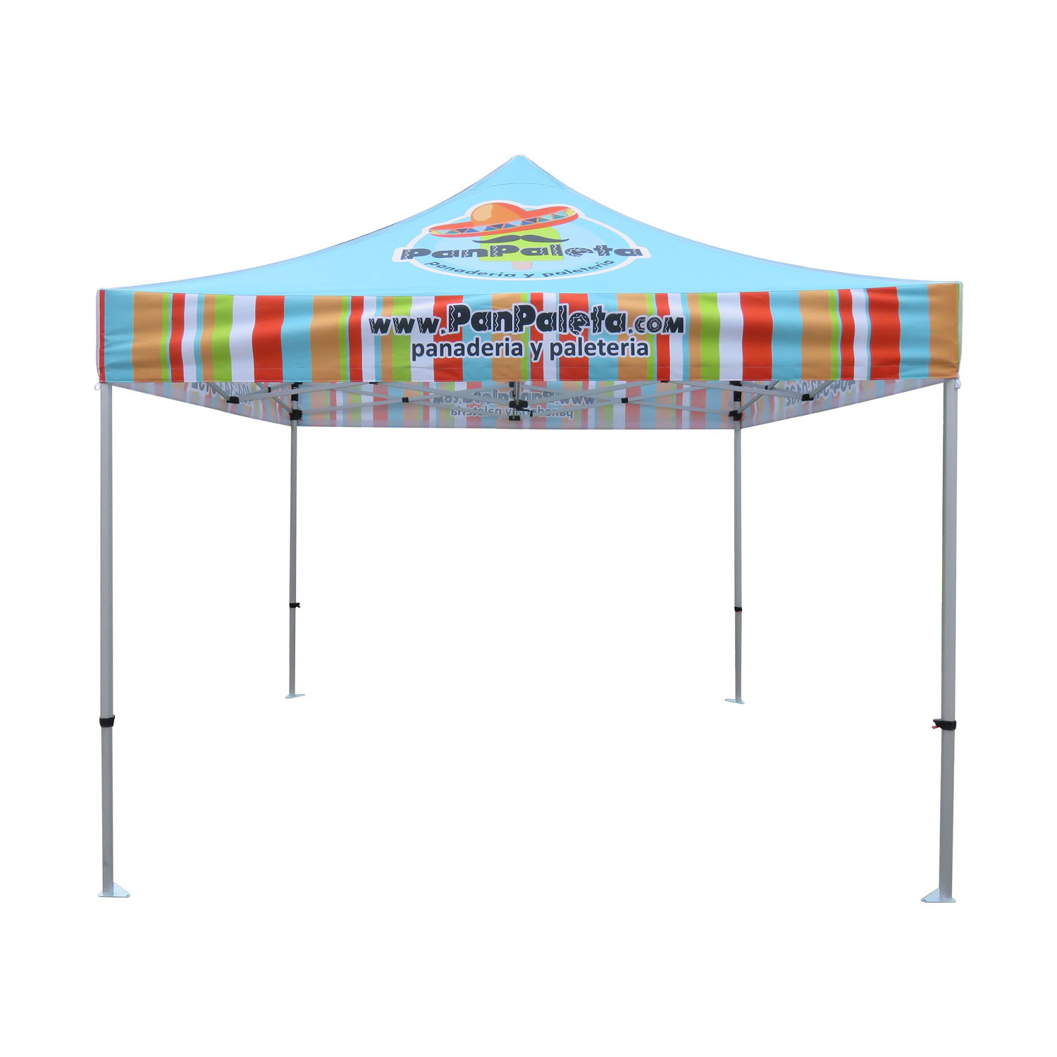 10' Premium Sublimated Tent Kit, Includes Premium 40mm Aluminum Frame, Canopy, Case, Grass Stake Kit 27