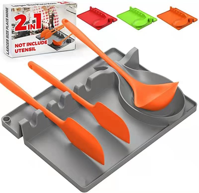 2 in 1 Silicone Spoon Rest 3