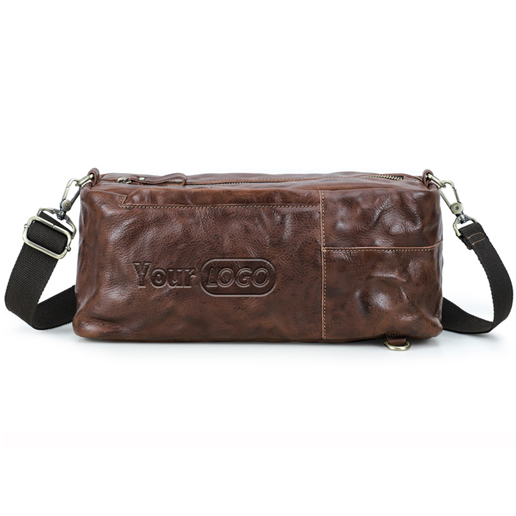 Leather High-capacity Waterproof Cross-body Bag Men 2