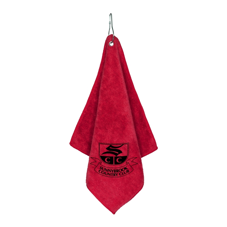 "THE WEDGE" Recycled RPET 300 GSM Heavy Duty Golf Towel - 12" W x 12" H 8