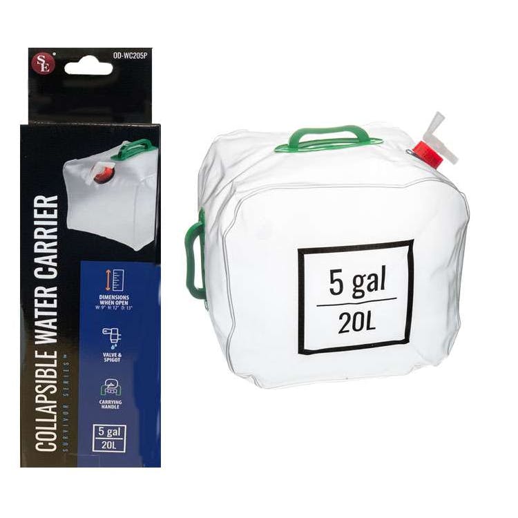 5 Gallon Collapsible Water Carrier with Handle -  9" x 12" x 13" 1