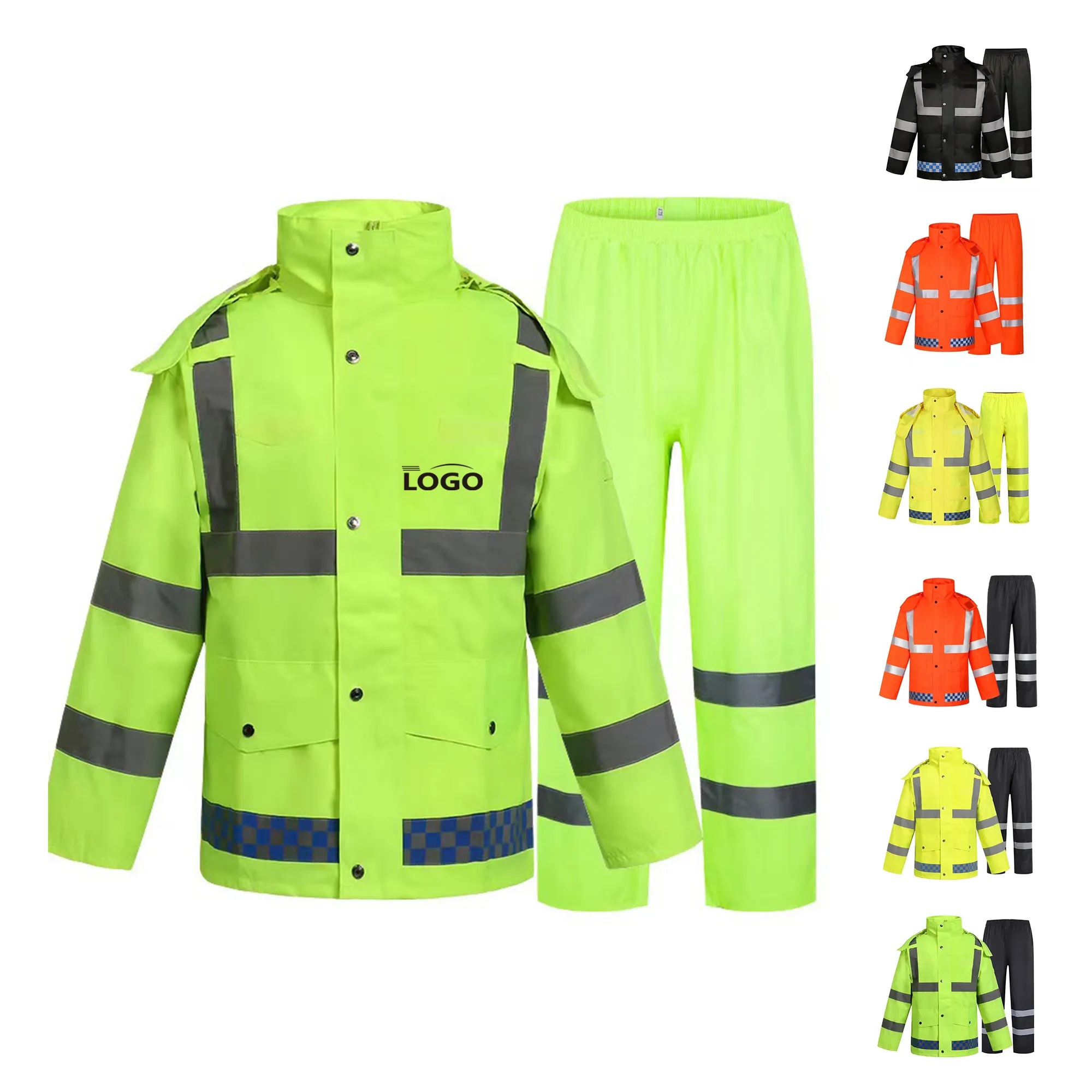 Waterproof Reflective Raincoat Suit MOQ 10pcs 1