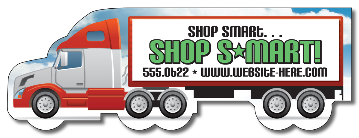 Magnet - Semi Truck Shape (5x1.7) - 25 Mil 3