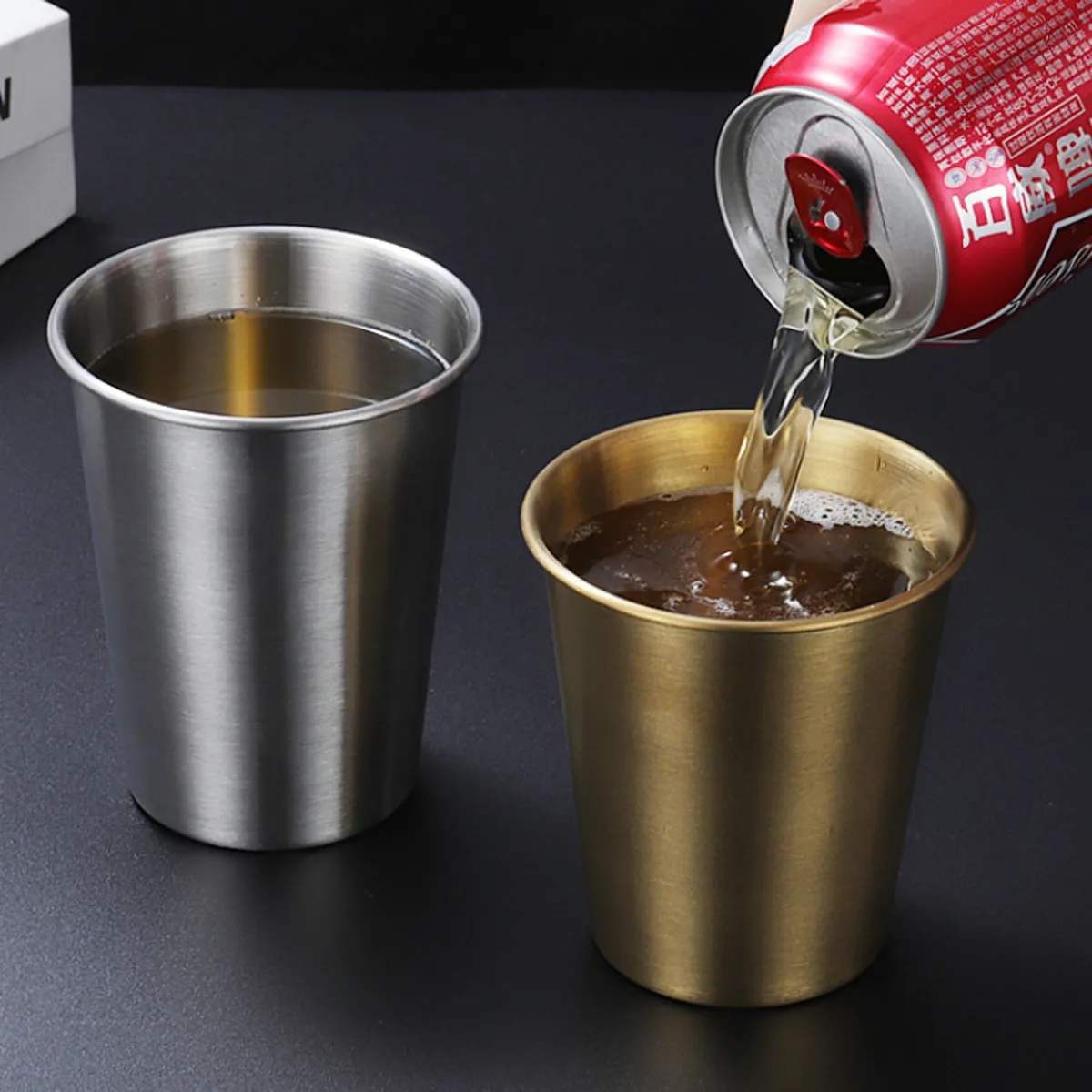 15oz Stainless Steel Beer Cup Kitchen Drinkware Coffee Mug 4