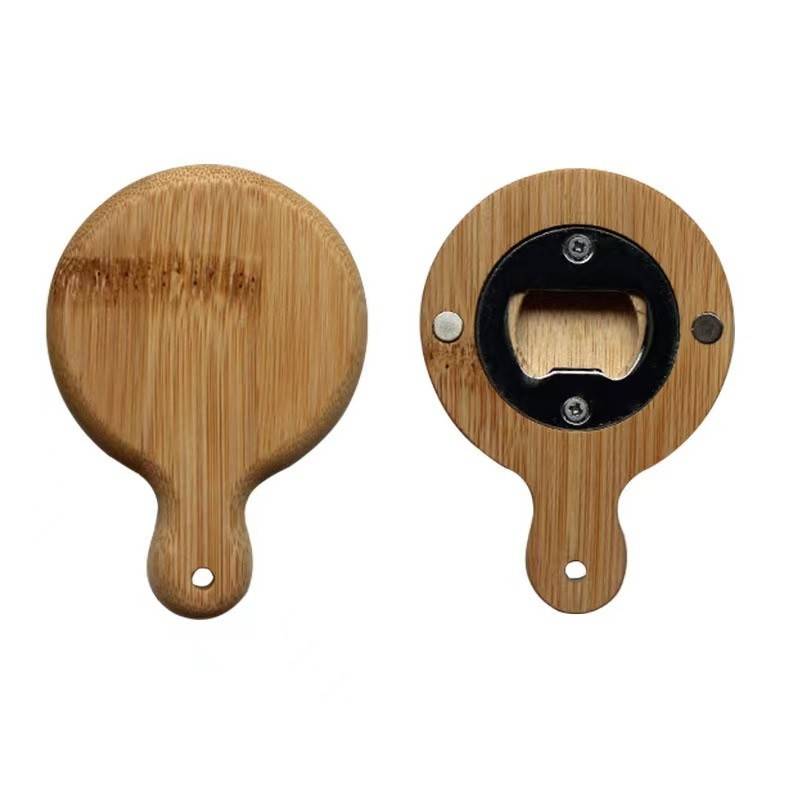 Creative Wooden Bottle Opener With Handle Coaster 1