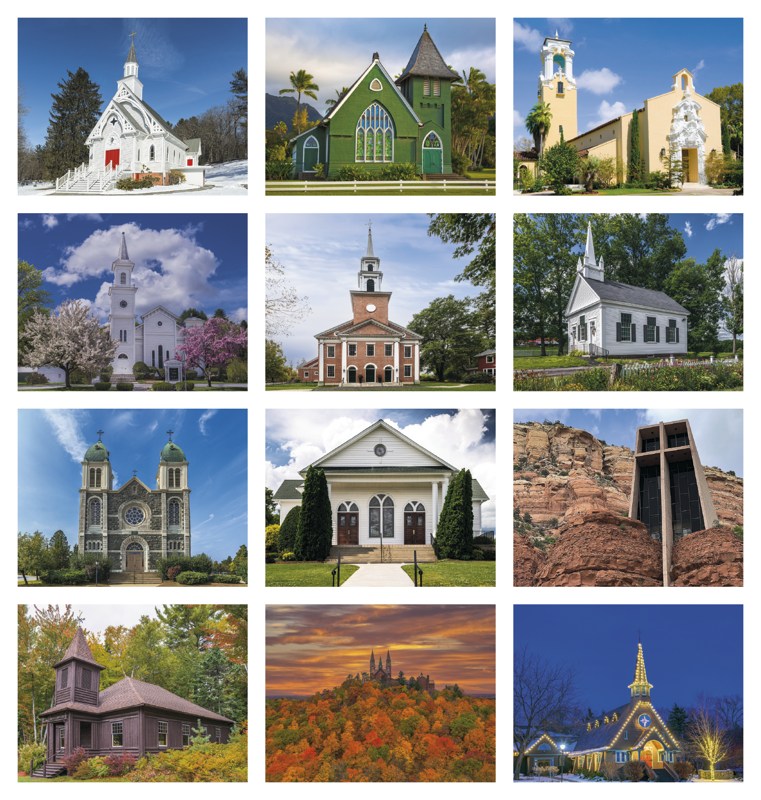 Good Value™ Scenic Churches - Stapled Calendar 39