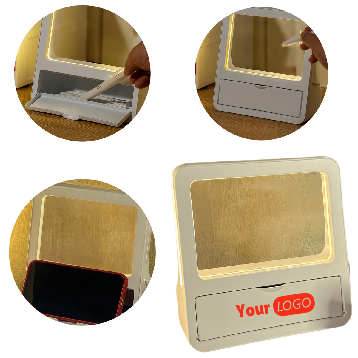 Erasable Message Board Glowing Pen Holder Ornament 3