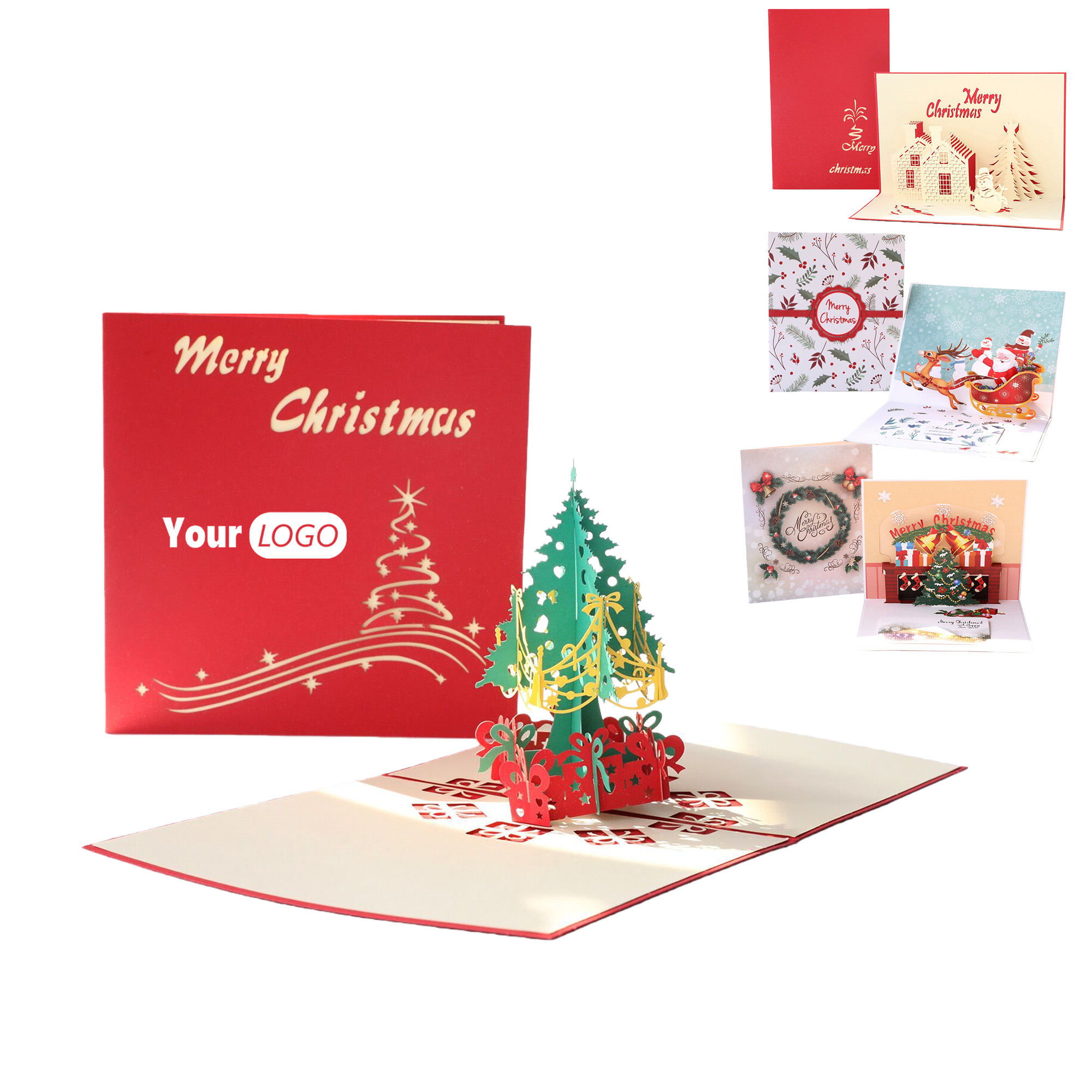 Personalized Festive Pop-Up Greeting Card 2