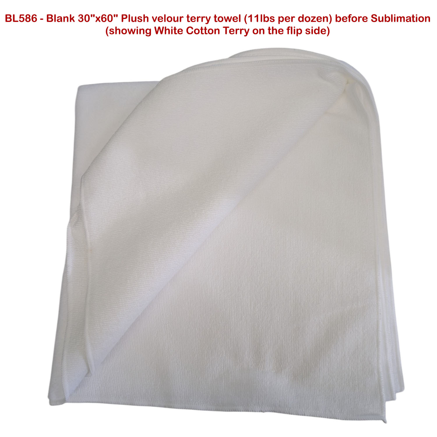 72 Hr Fast Ship - Oversized Golf Towel in Soft Velour Terry, 30x60, with Black Hook, Sublimated 9