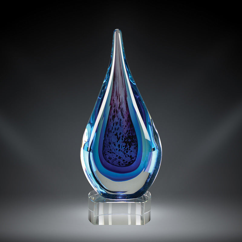 Blue Water Glass Art 2