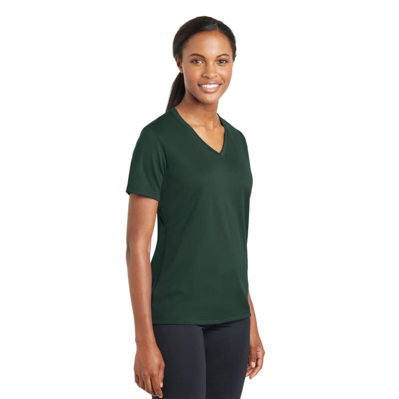 Sport-Tek Women's PosiCharge RacerMesh V-Neck Tee. 110