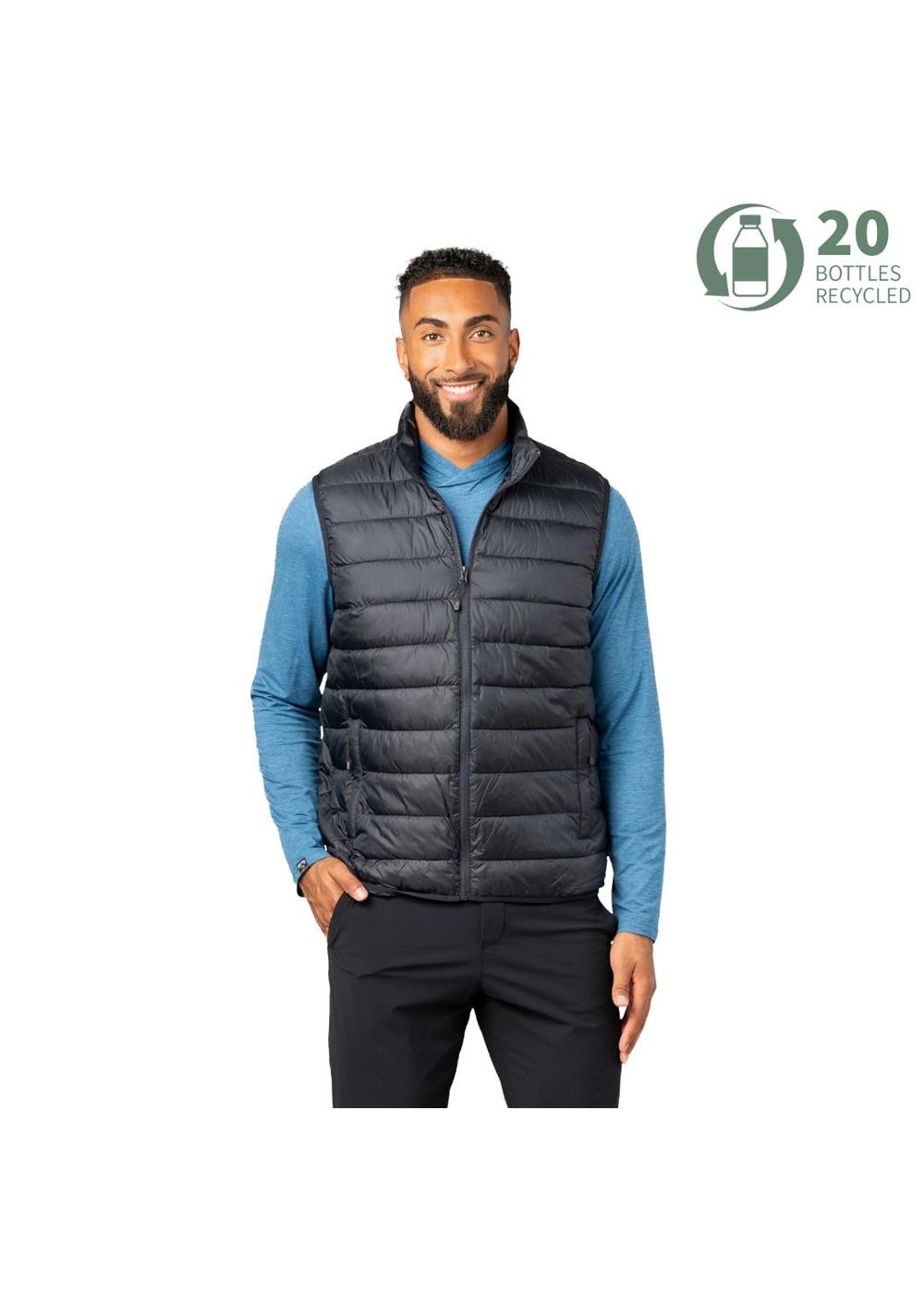 Storm Creek Men's Pacific Puffer 100 GSM Insulated Faux Down Packable Quilted Vest