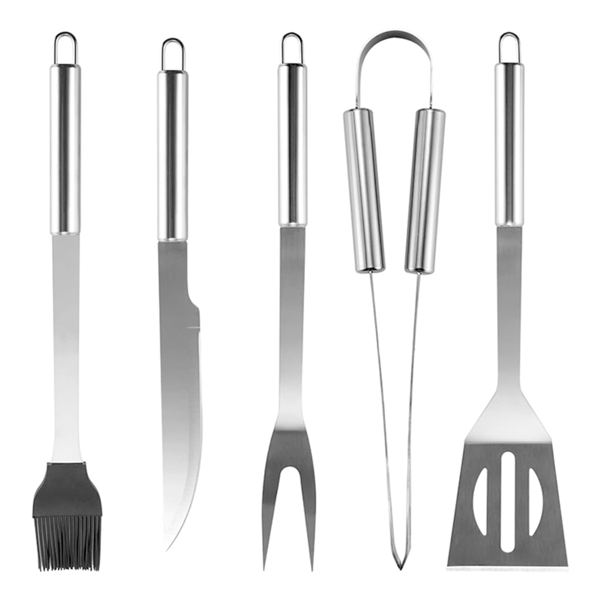 5 Piece Stainless Steel BBQ Tool Set with Carry Case 5