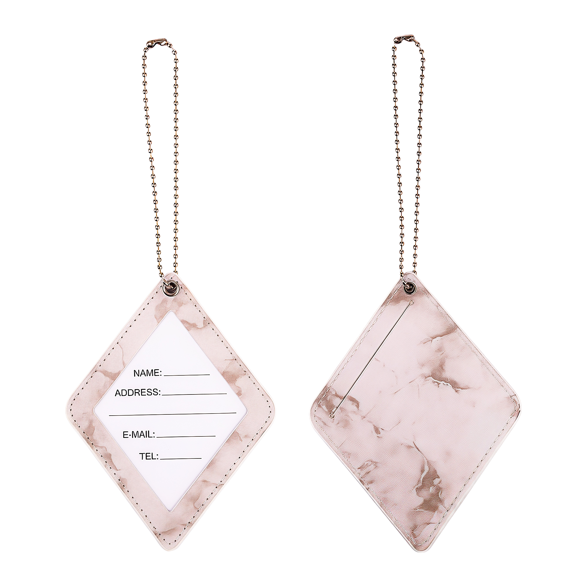 Marble Pattern Diamond Luggage Tag 6