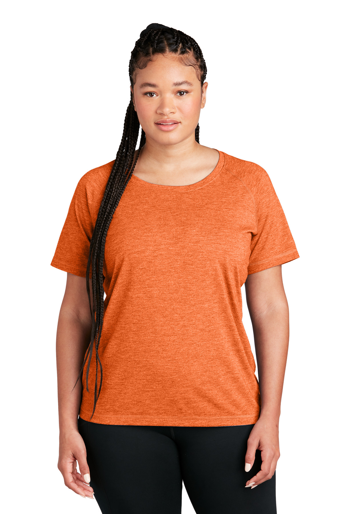 Sport-Tek Women's PosiCharge Tri-Blend Wicking Scoop Neck Raglan Tee. LST400 7