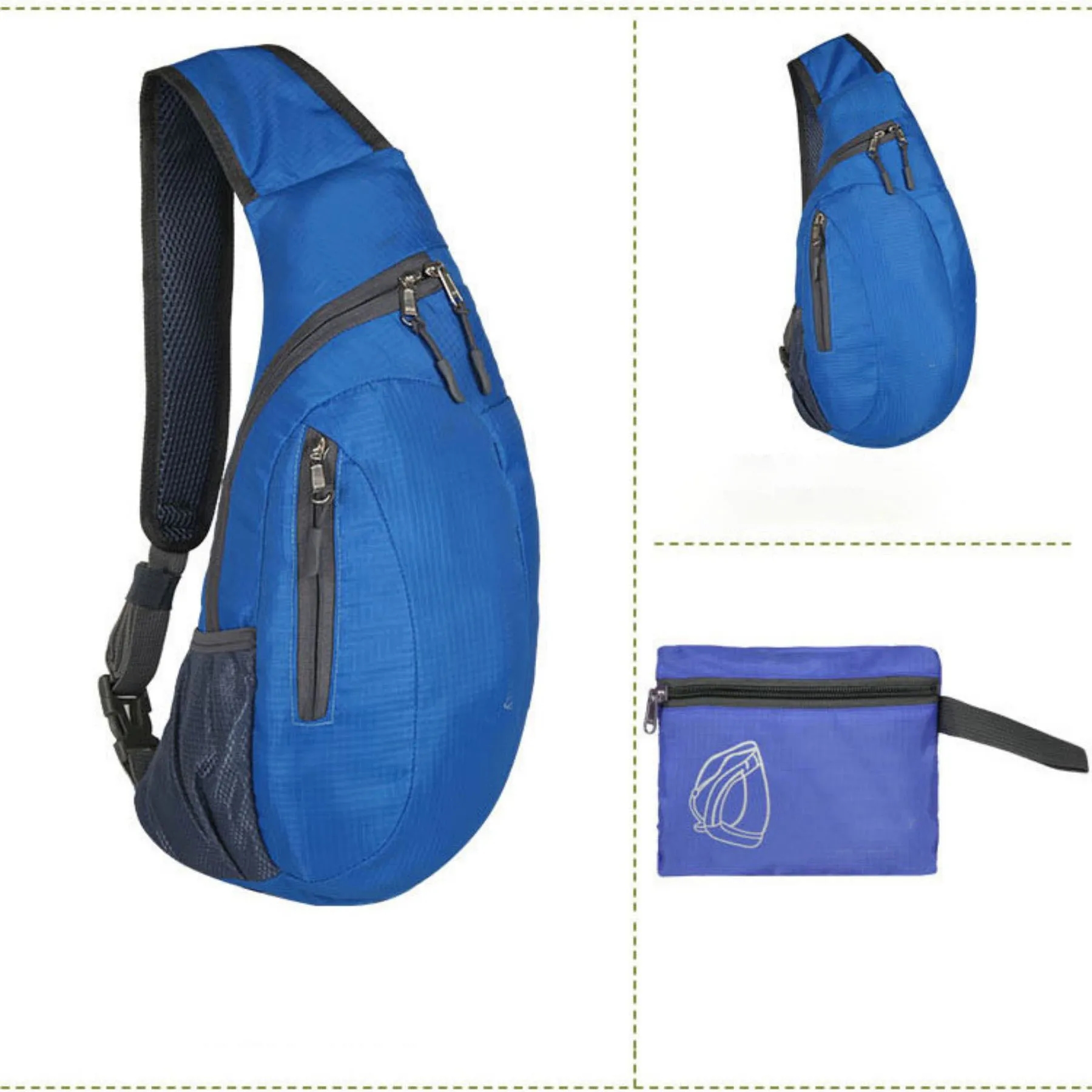 Collapsible One-shoulder Cross-body Outdoor Sports Backpack 6