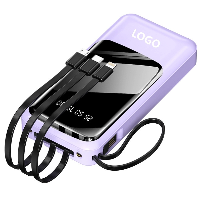 Portable Power Bank With Built In Cables 5