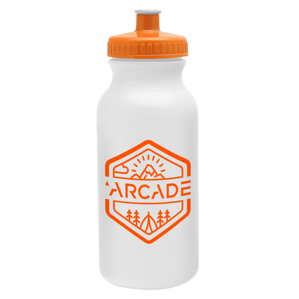 Circuit 20oz Bike Bottle - White w/Push-Pull Lid 20