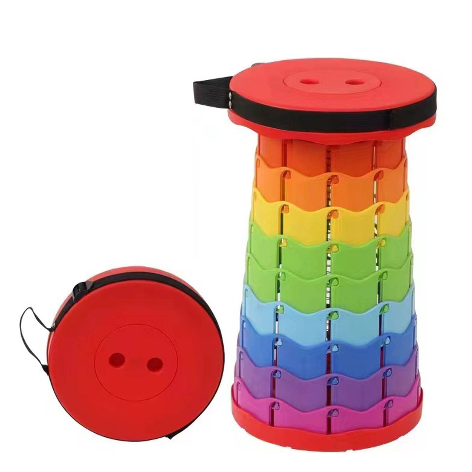 Rainbow telescopic folding stool 2