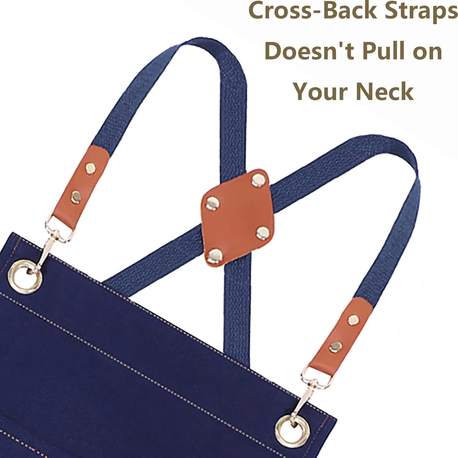 Cotton Canvas Cross Back Heavy Duty Adjustable Work Apron 3