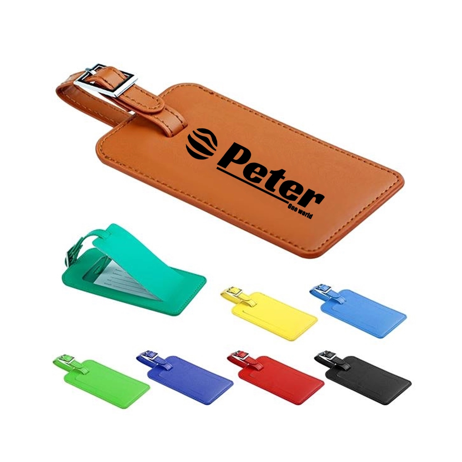 Leather Luggage Bag Case Tags 1