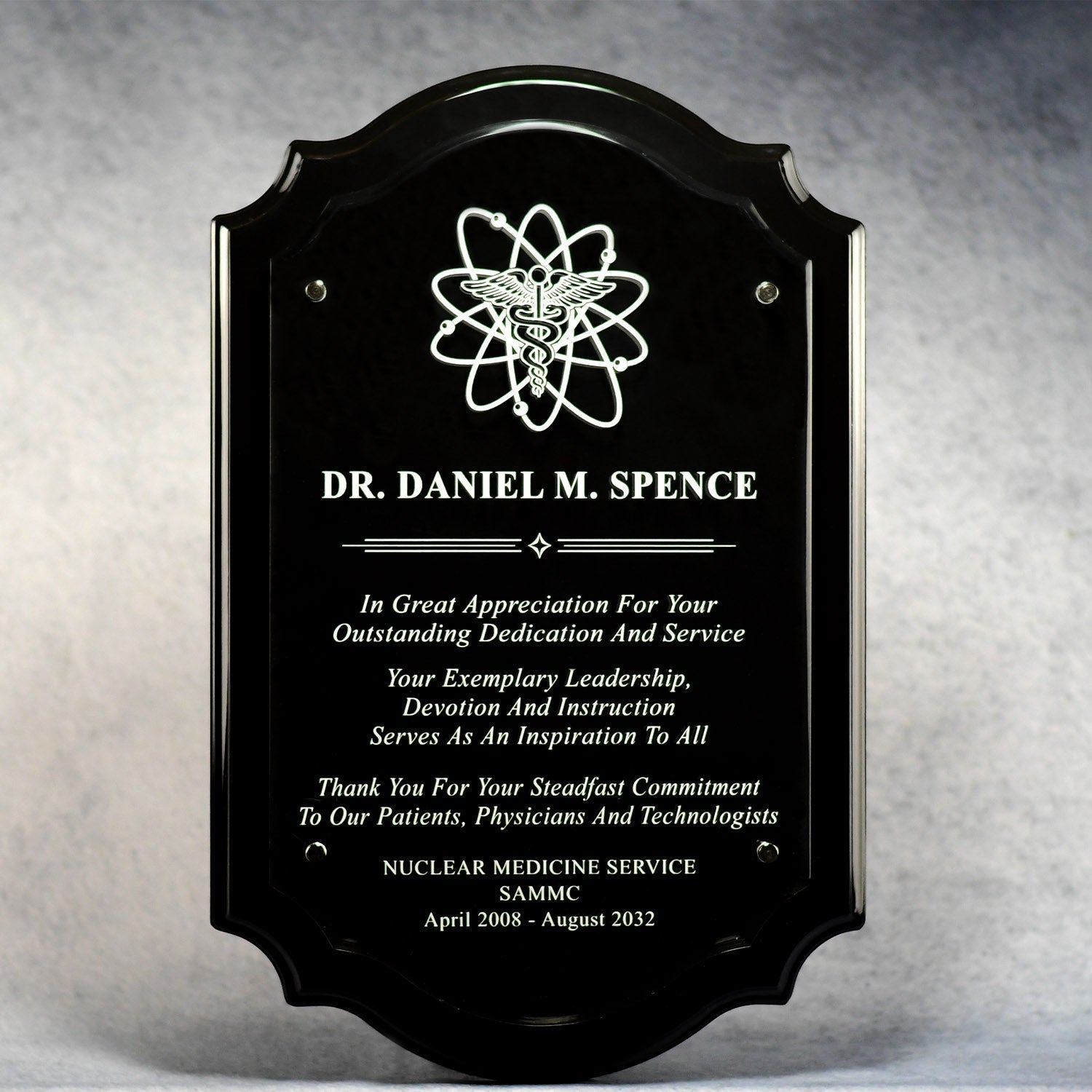 Scalloped Edge Plaque With Floating Acrylic Plate 4
