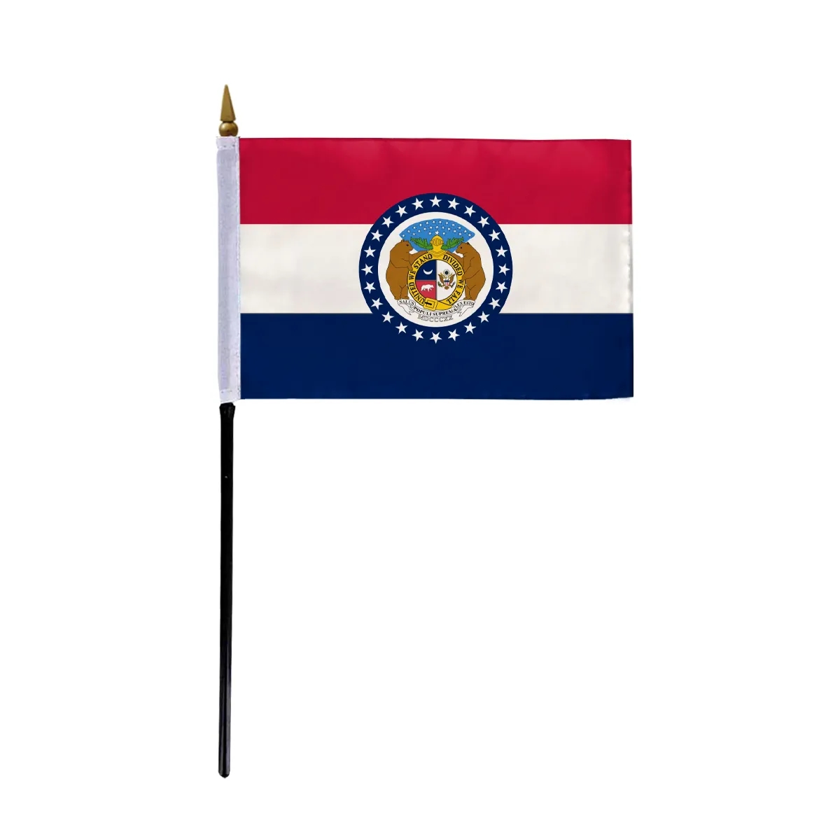 4"x6" & 12"x18'' Missouri ePoly Printed Stick Flags 1