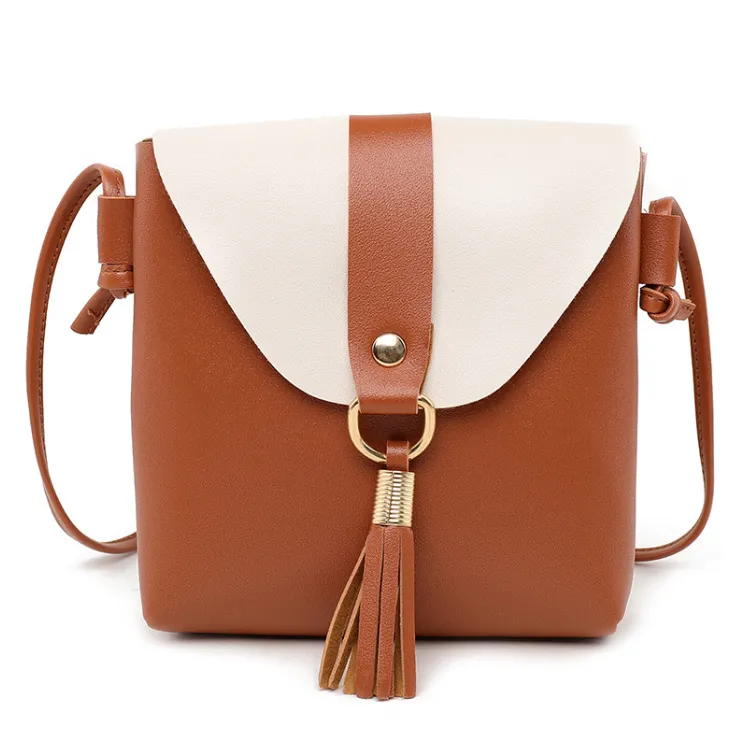 Two Tone Pu Mini Waist Bag with Tassel 6