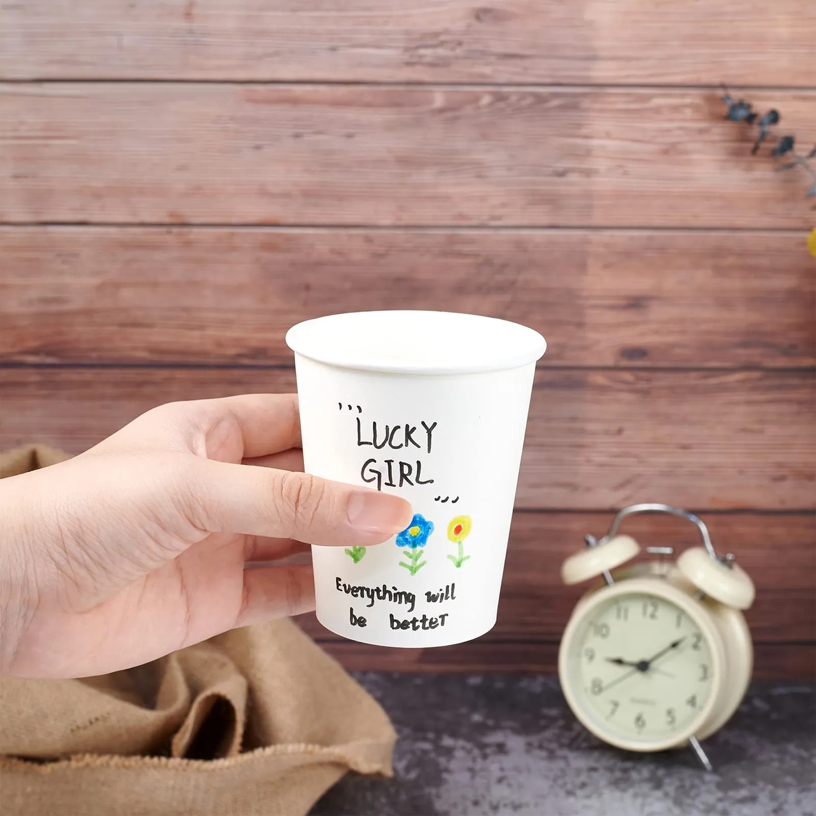 Disposable White Paper Cups for Events Catering Beverages 13