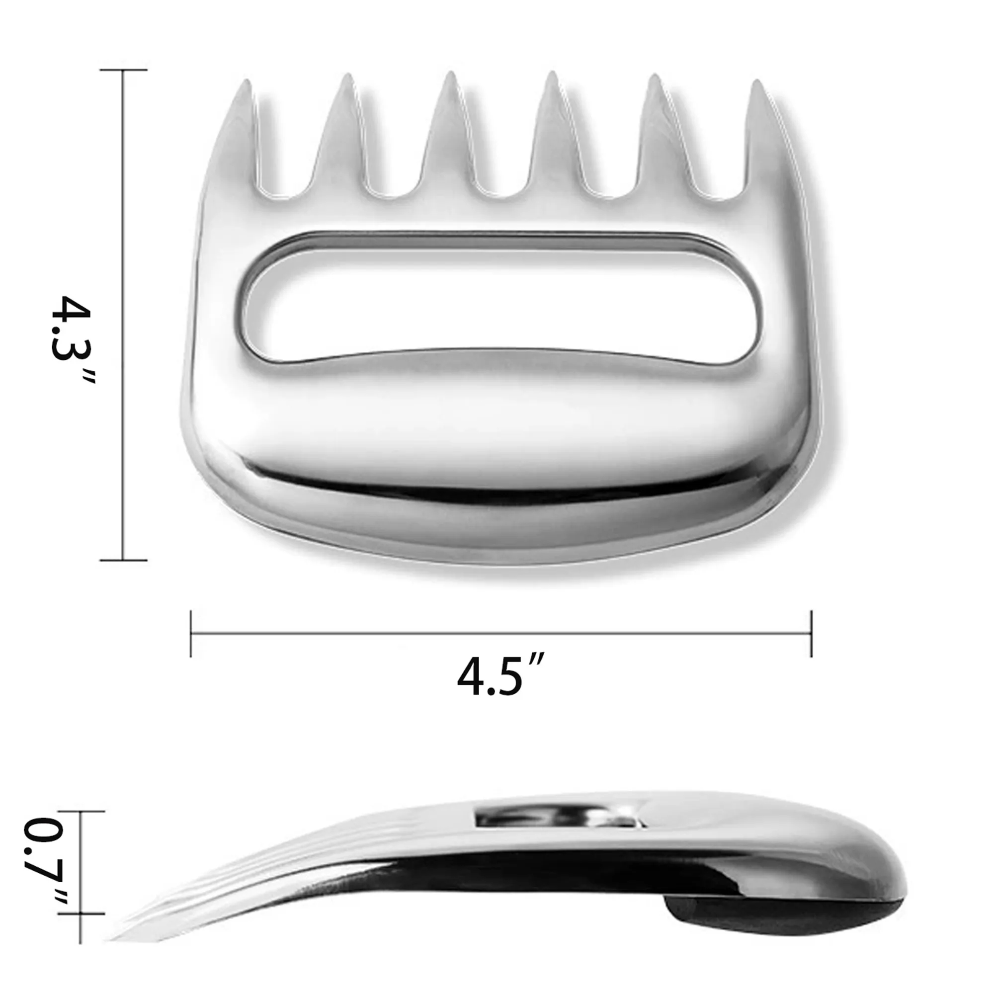 Stainless Steel BBQ Meat Shredding Claws 3