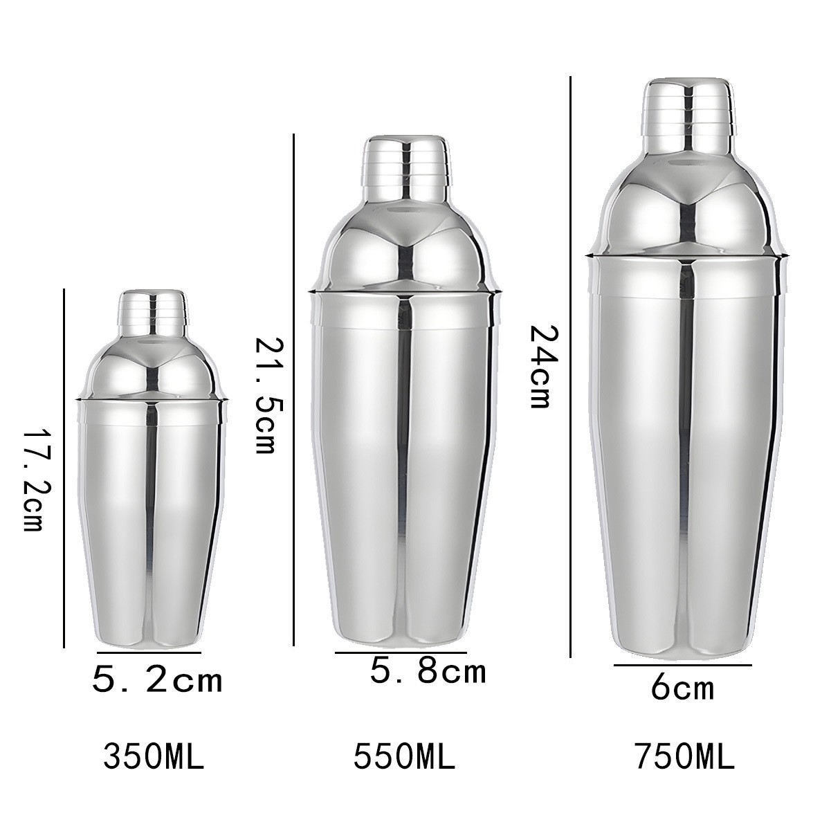 Stainless Steel Cocktail Shaker 2