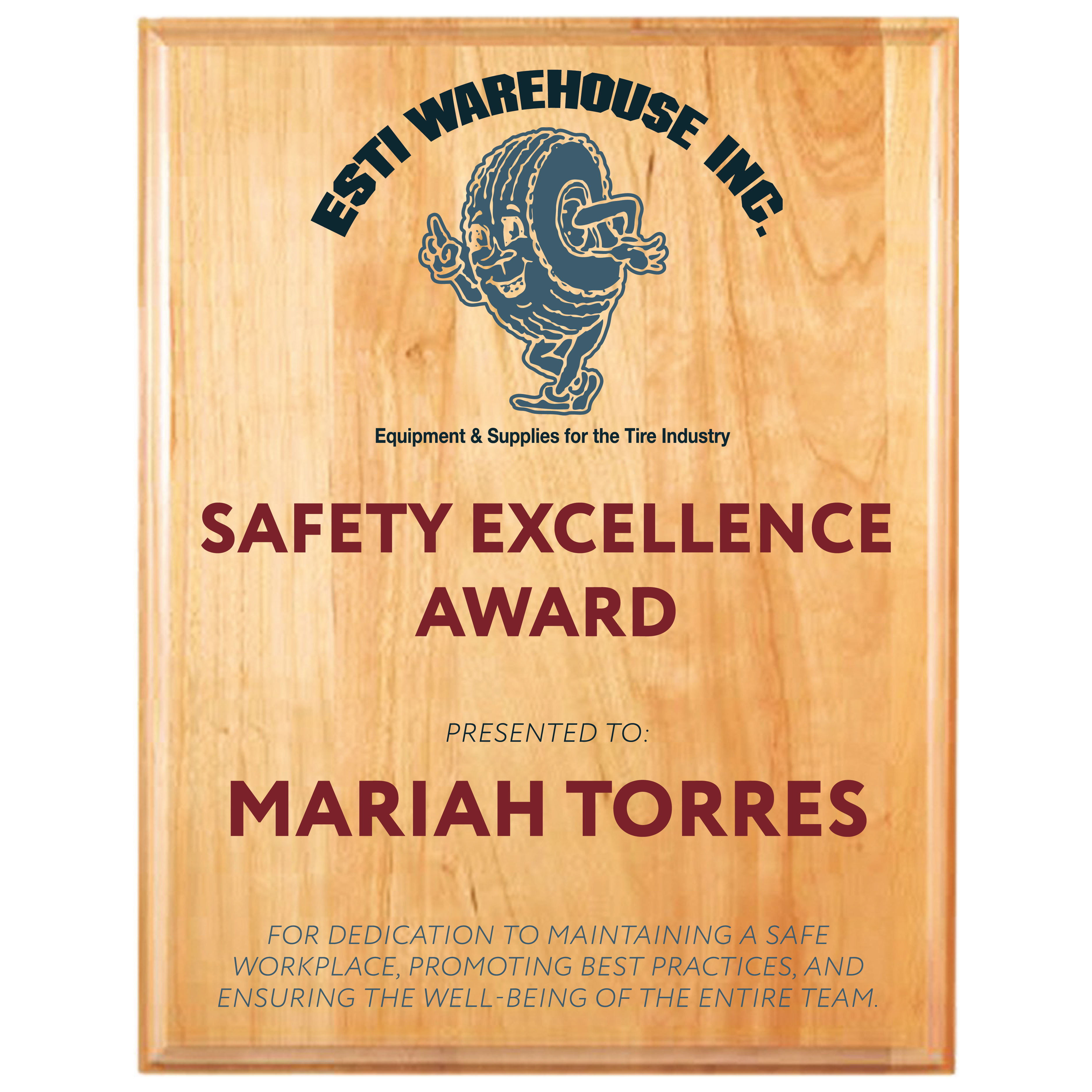 7" x 9" Genuine Cherry Plaque