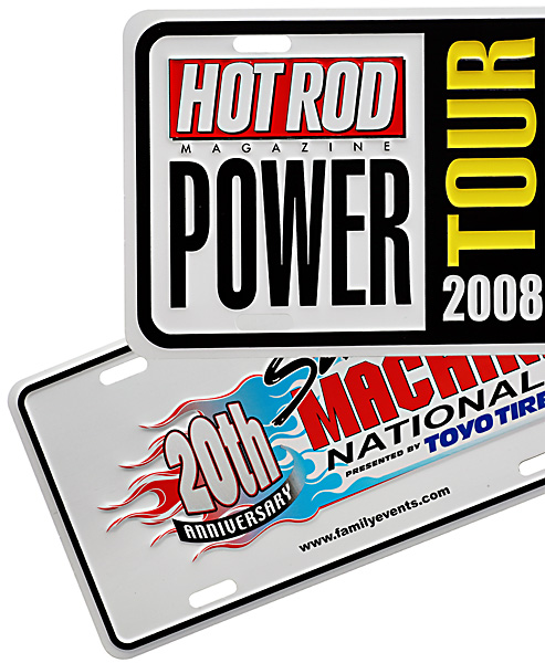 Custom Die Embossed and Imprinted Aluminum License Plate