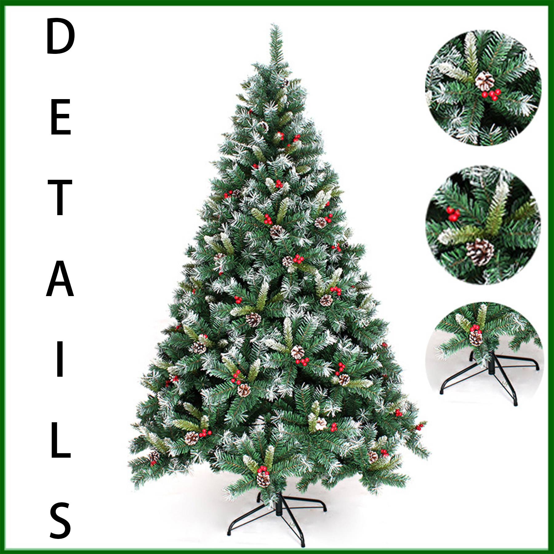Pvc Red fruit pine cone rattan Christmas tree 2