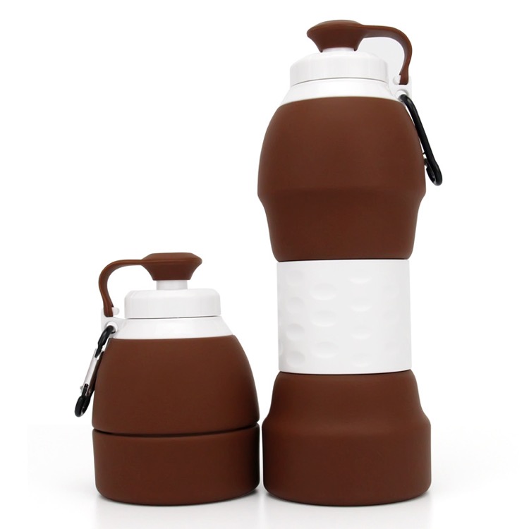 20 oz Food Grade Silicone Folding Water Bottle 4