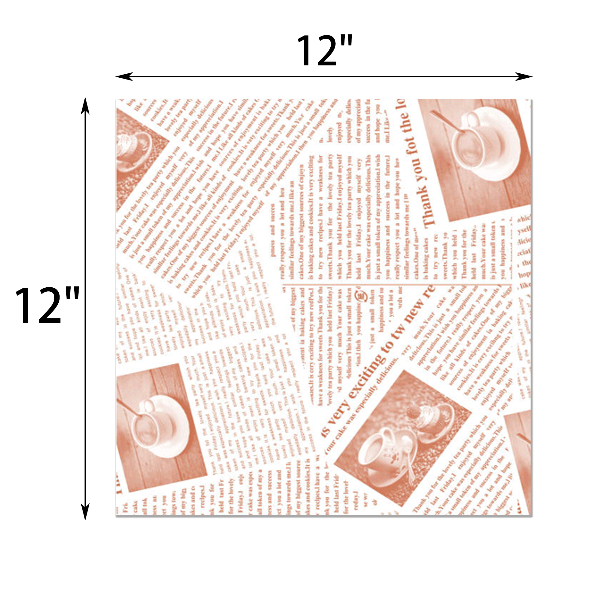 12x12 Inch Burger Wrap Paper 4